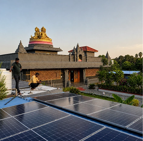 Temple Rooftop Plant